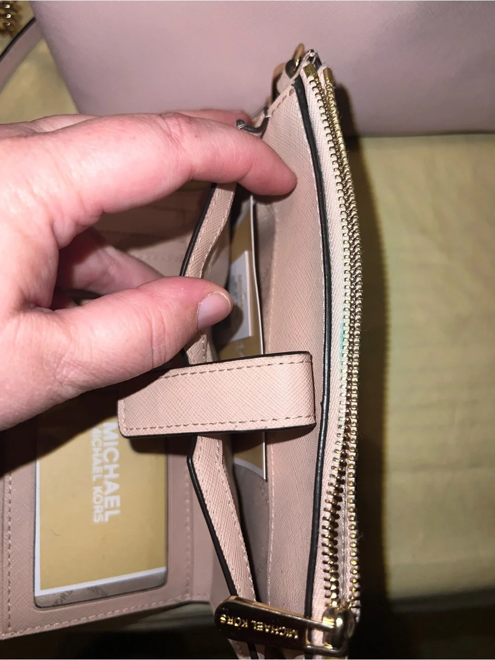 Michael Kors Blush Pink Saffiano Crossbody Bag with Wallet